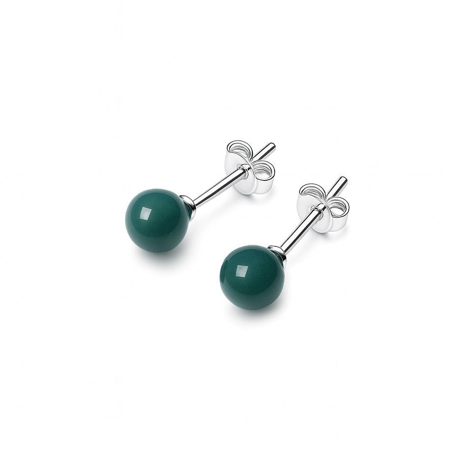 6mm Bluewater Jade Stud Earring