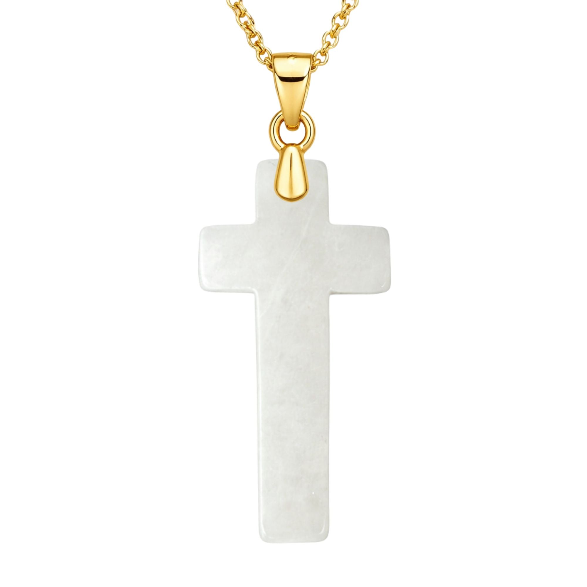 Cross Jade Charm Pendant