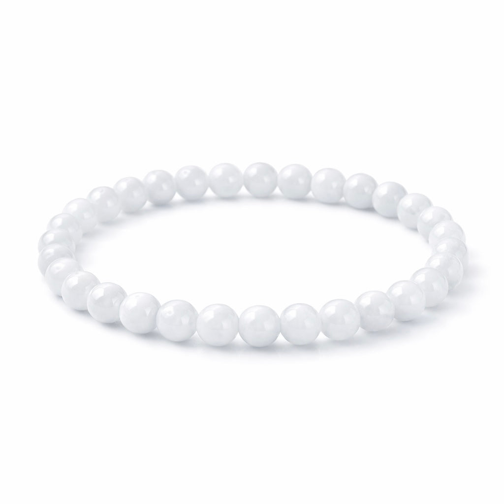 White Jadeite Beaded Bracelet