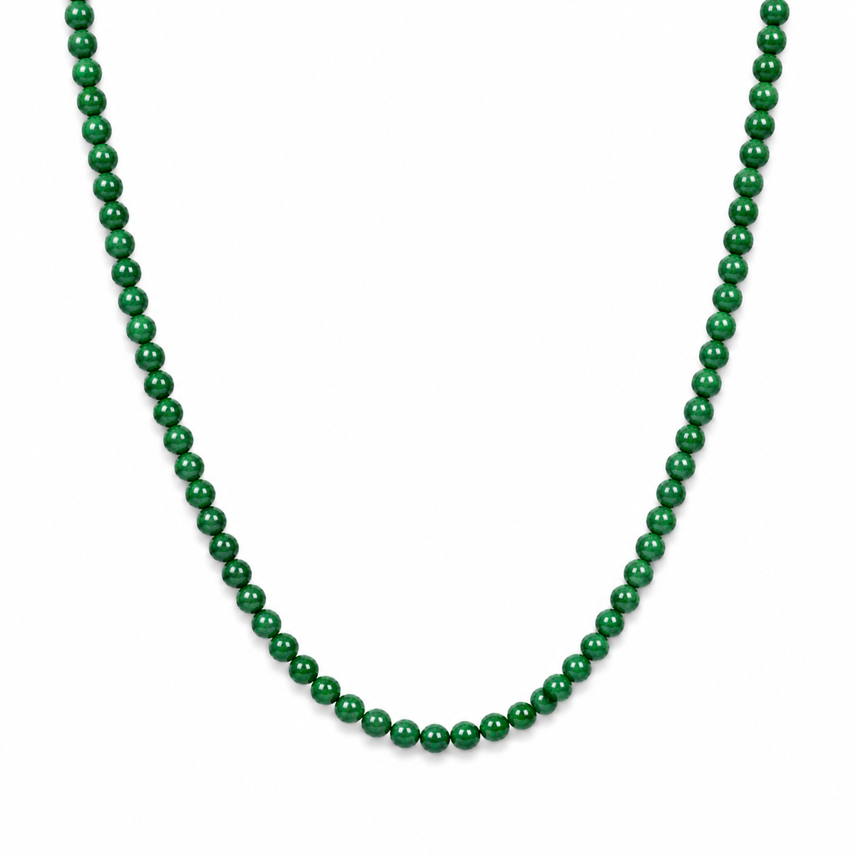 Green Beaded Necklace 20 inch