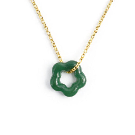 Flower charm necklace